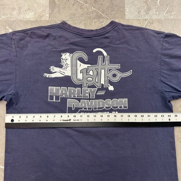 Vintage Harley Davidson Graphic Tee Mens 2XL XXL Eagle Gatto Pittsburgh y2k - Picture 9 of 11